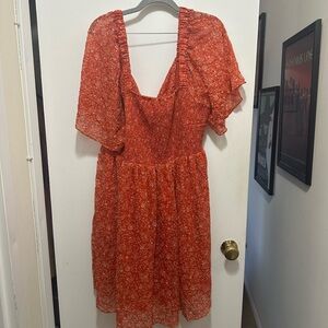 NWT Madewell Floral Red Dress